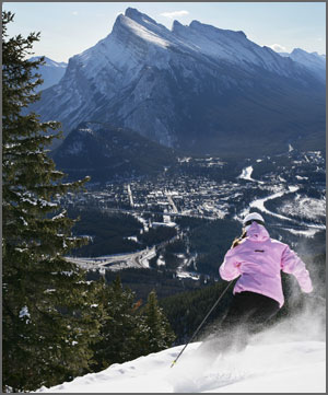 Skier at Mt Norquay